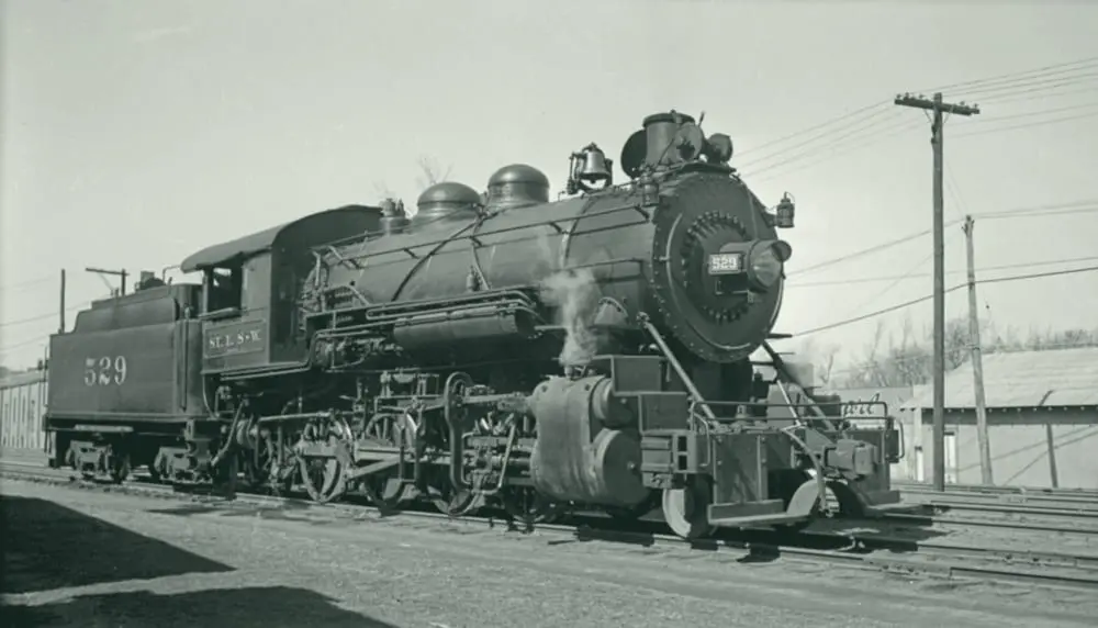 St. Louis Southwestern (Cotton Belt) locomotive No. 529 with tender, Tyler, May 1, 1937